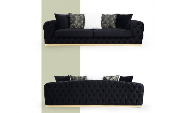 Senta Black Sofa Set
